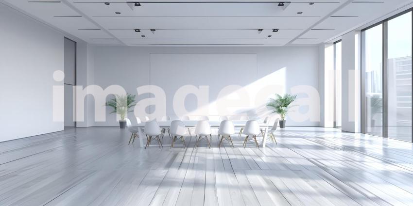 Modern Empty meeting room in office background - Ai Generated