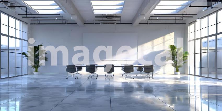 Modern Empty meeting room in office background - Ai Generated