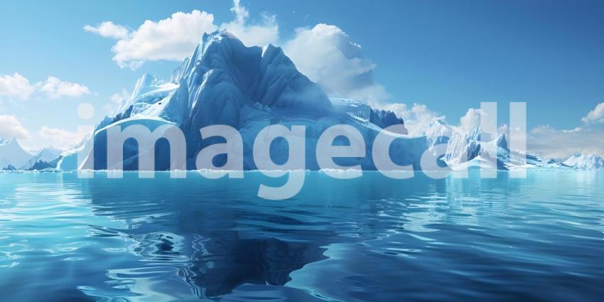 Iceberg from glacier in arctic landscape - Ai Generated