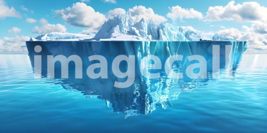 Iceberg from glacier in arctic landscape - Ai Generated