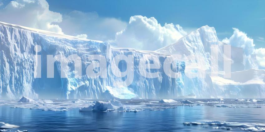 Iceberg from glacier in arctic landscape - Ai Generated