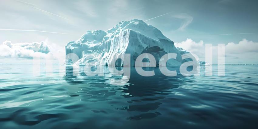 Iceberg from glacier in arctic landscape - Ai Generated