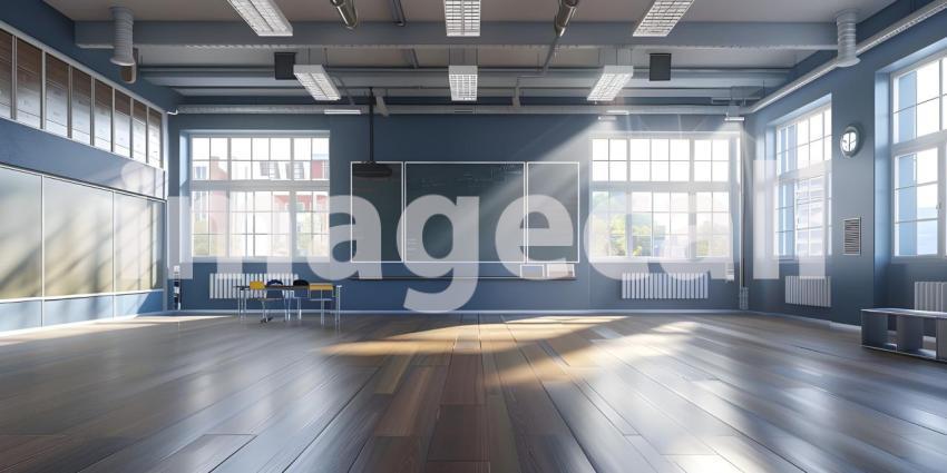 Empty Classroom of school background - Ai Generated