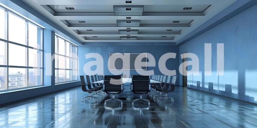 Modern Empty meeting room in office background - Ai Generated