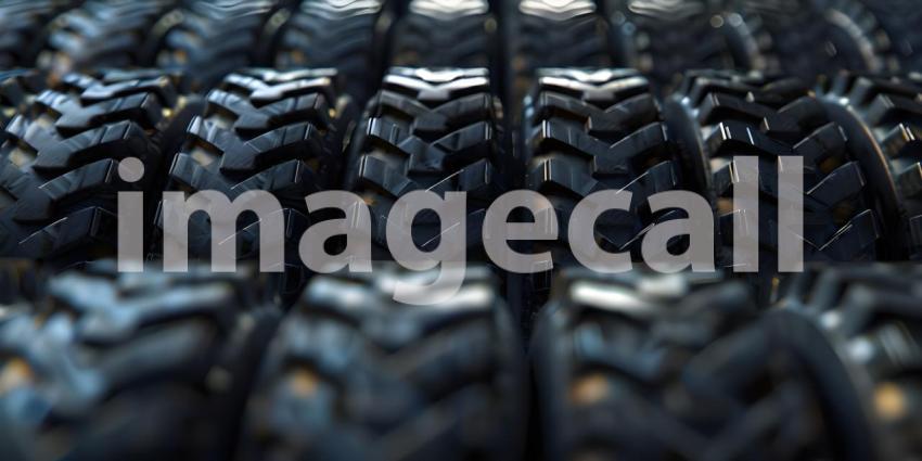 Row of tires background background - Ai Generated