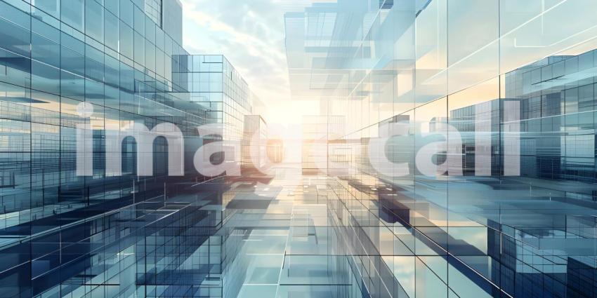 Sci-fi futuristic architecture style building structure background - Ai Generated