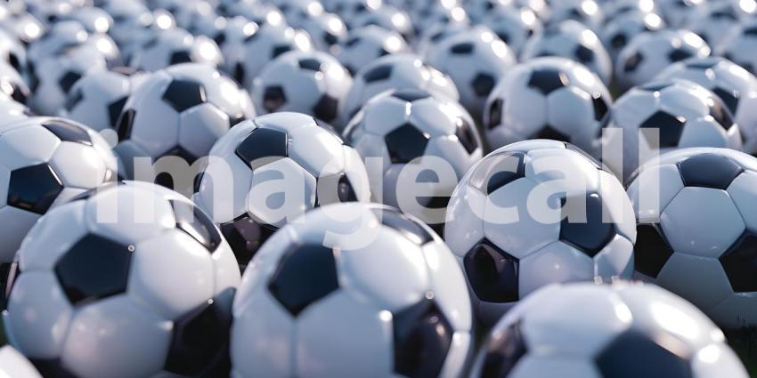 Soccer balls background sports background - Ai Generated