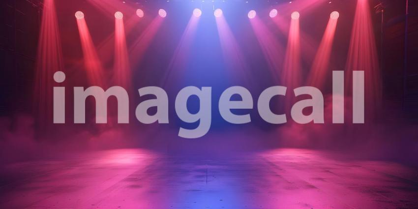 Stage light background with spotlight illuminated the stage background - Ai Generated