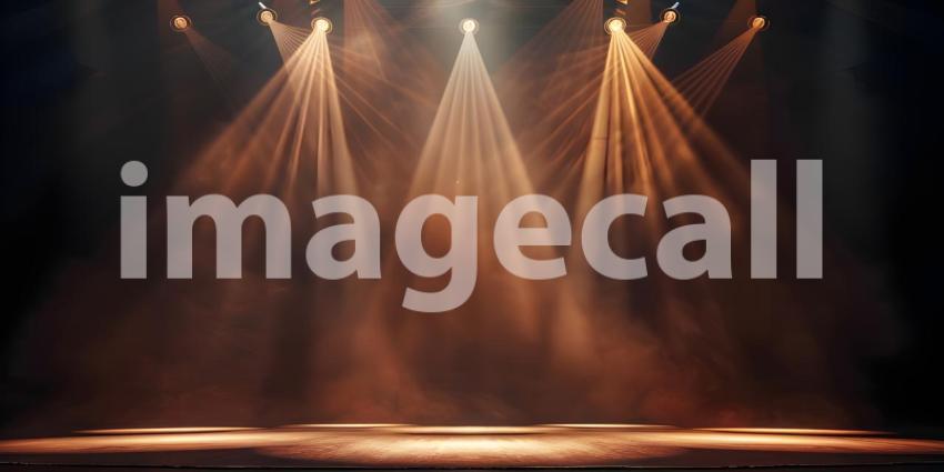 Stage light background with spotlight illuminated the stage background - Ai Generated