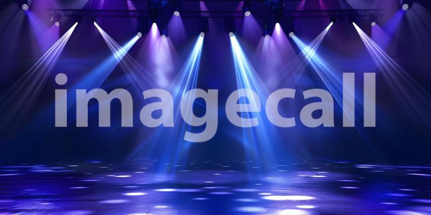 Stage light background with spotlight illuminated the stage background - Ai Generated