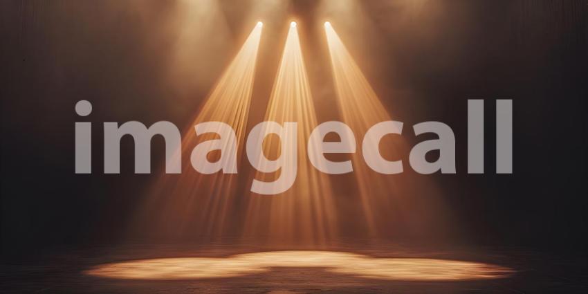 Stage light background with spotlight illuminated the stage background - Ai Generated