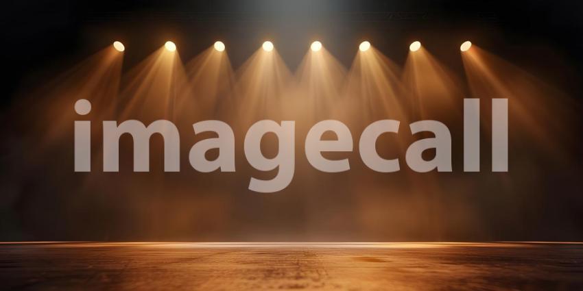 Stage light background with spotlight illuminated the stage background - Ai Generated