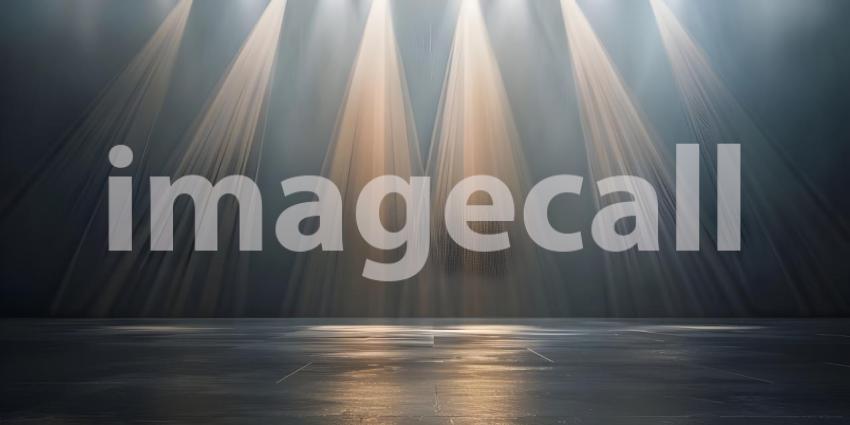 Stage light background with spotlight illuminated the stage background - Ai Generated
