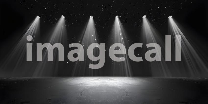 Stage light background with spotlight illuminated the stage background - Ai Generated