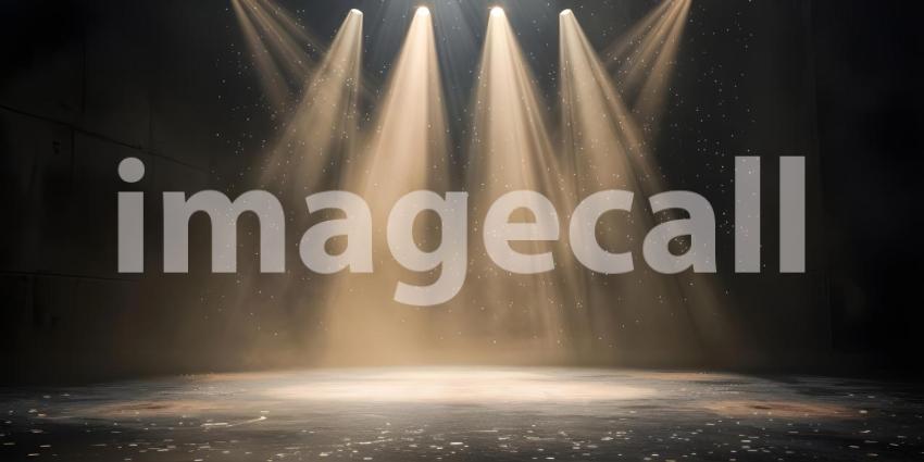 Stage light background with spotlight illuminated the stage background - Ai Generated