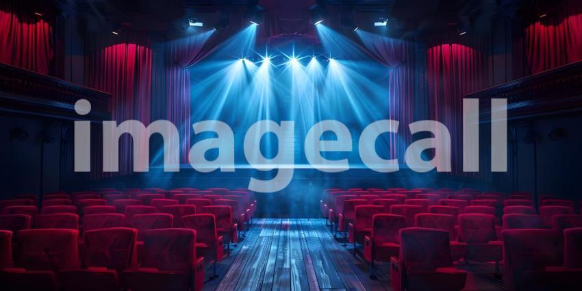Theater stage light background background - Ai Generated