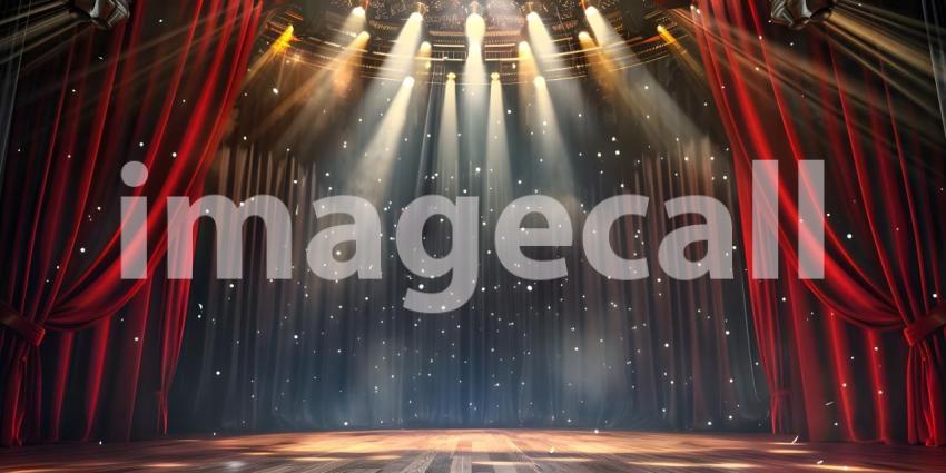 Theater stage light background background - Ai Generated