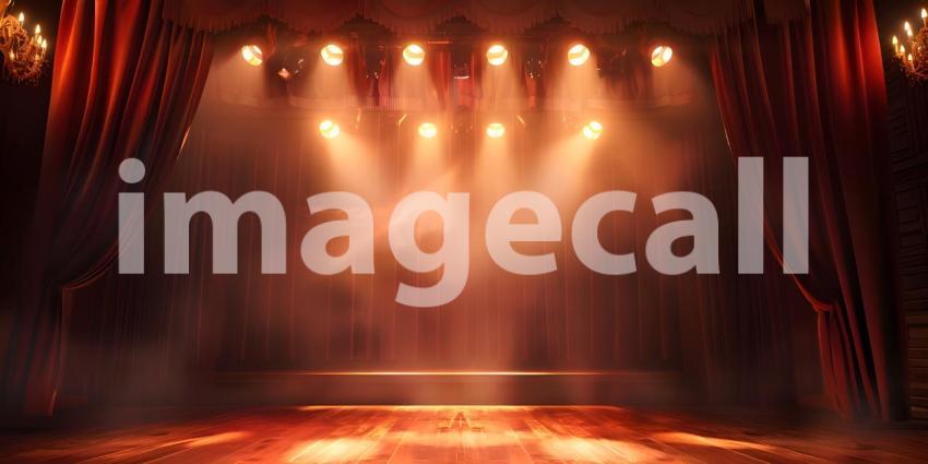 Theater stage light background background - Ai Generated