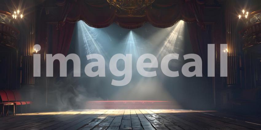 Theater stage light background background - Ai Generated