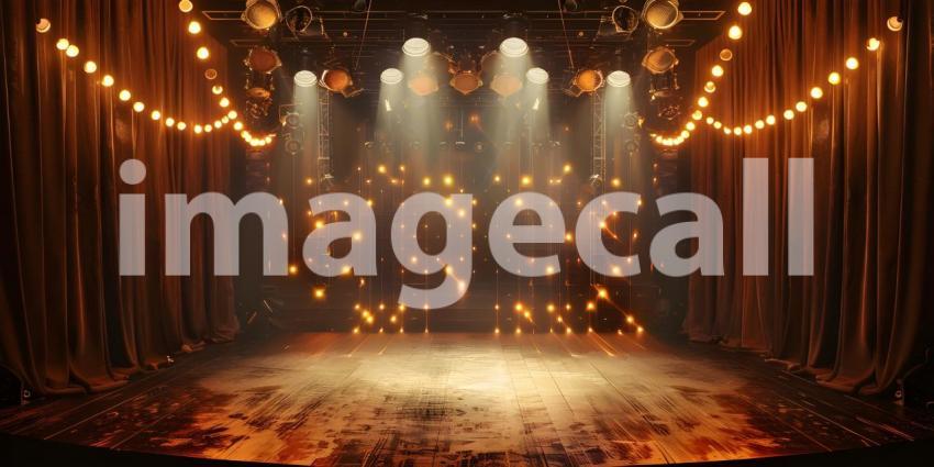 Theater stage light background background - Ai Generated