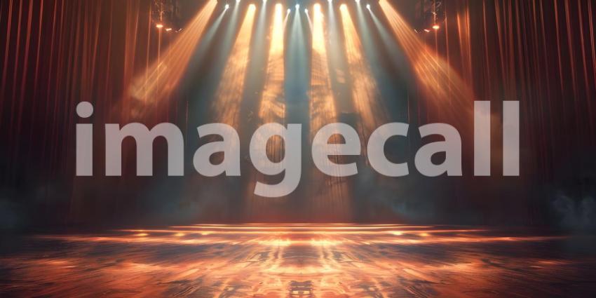 Theater stage light background background - Ai Generated
