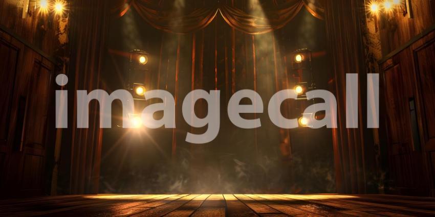 Theater stage light background background - Ai Generated