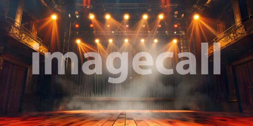 Theater stage light background background - Ai Generated