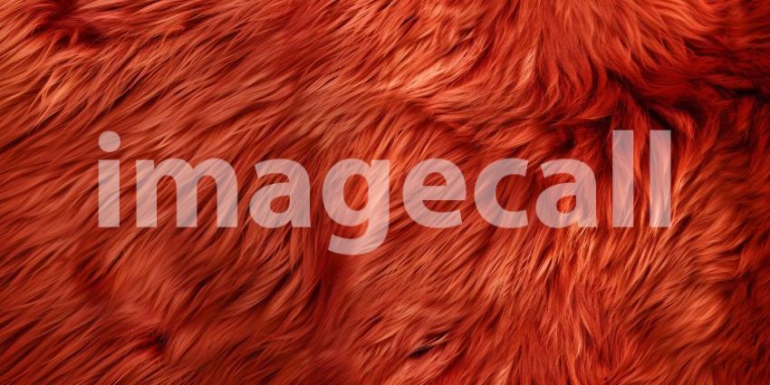 Red Fur texture background - Ai Generated