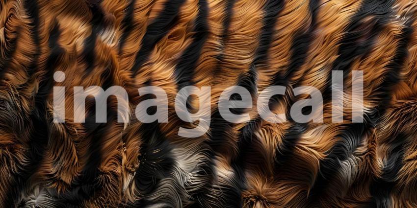 Tiger Fur texture background - Ai Generated