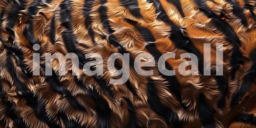 Tiger Fur texture background - Ai Generated