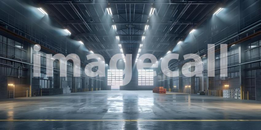 Logistic warehouse background - Ai Generated