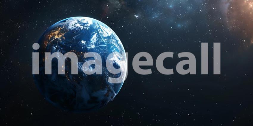 Digital Planet Earth background - Ai Generated