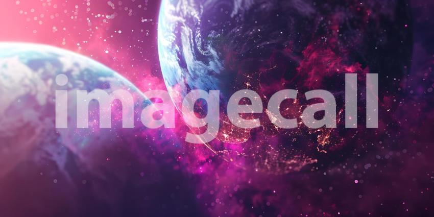 Digital Planet Earth background - Ai Generated