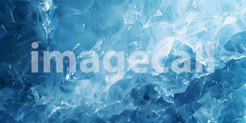 Ice texture from ice cave background - Ai Generated