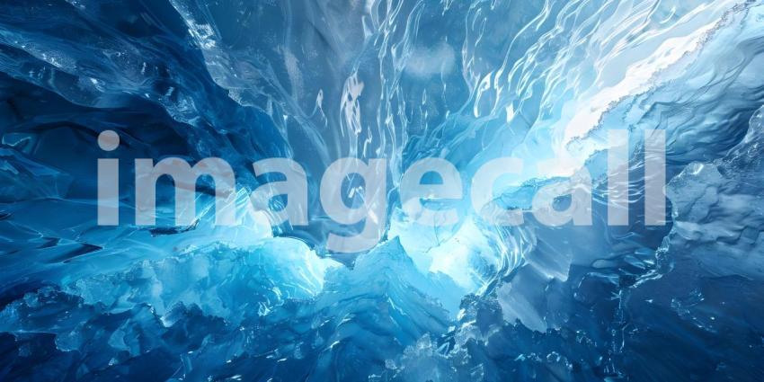 Ice texture from ice cave background - Ai Generated