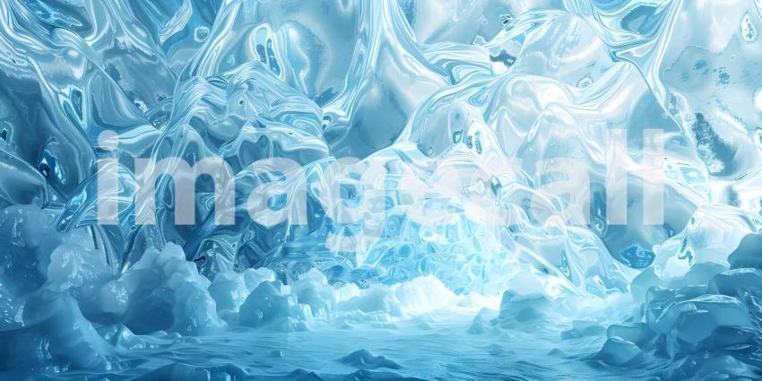 Ice texture from ice cave background - Ai Generated