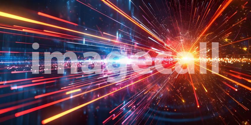 Laser beam rays background - Ai Generated