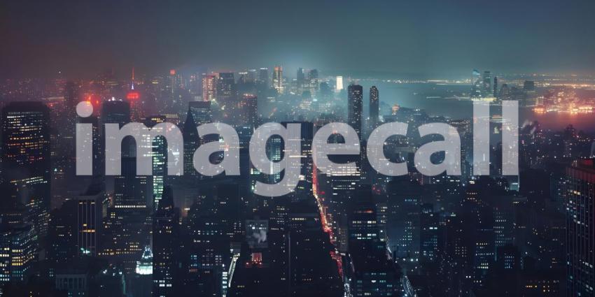 Night Skyline background - Ai Generated