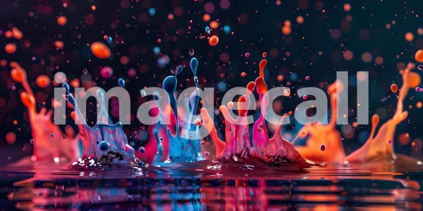 Paint splashes background - Ai Generated