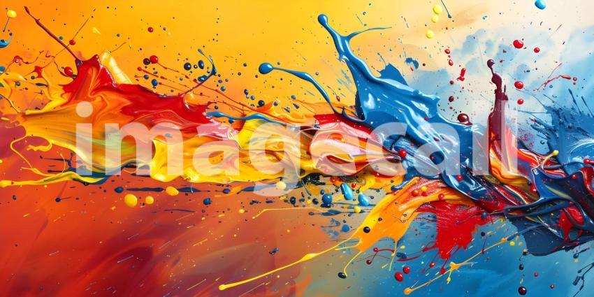 Paint splashes background - Ai Generated