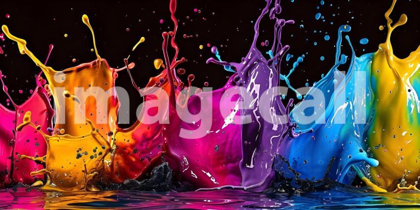 Paint splashes background - Ai Generated