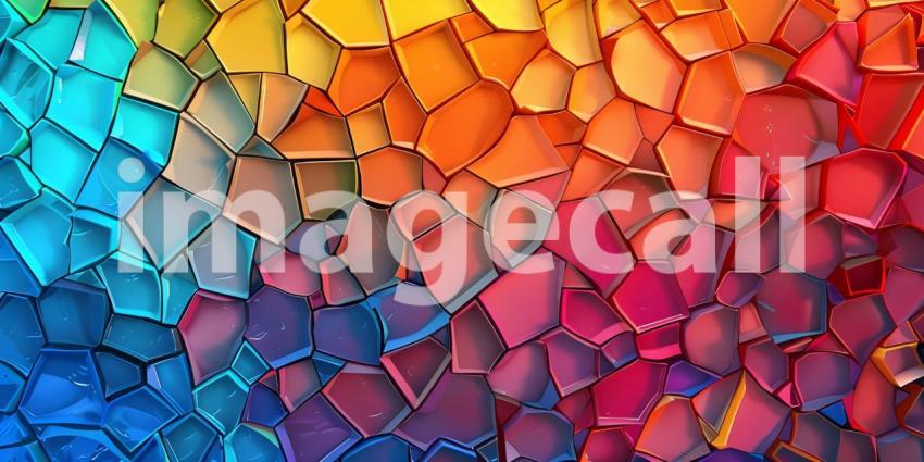 Polygonal mosaic abstract background - Ai Generated