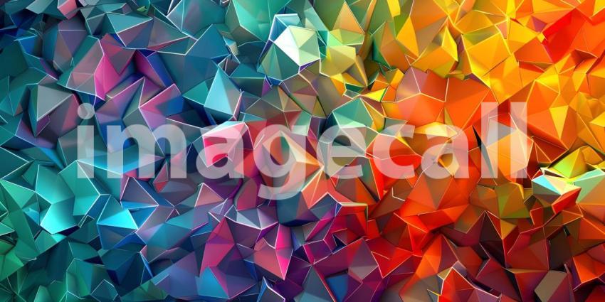 Polygonal mosaic abstract background - Ai Generated
