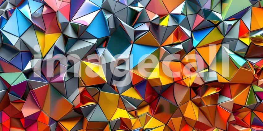 Polygonal mosaic abstract background - Ai Generated
