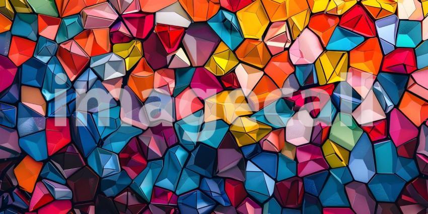 Polygonal mosaic abstract background - Ai Generated