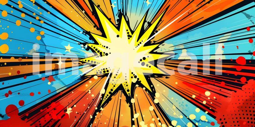 Pop art retro comic background - Ai Generated