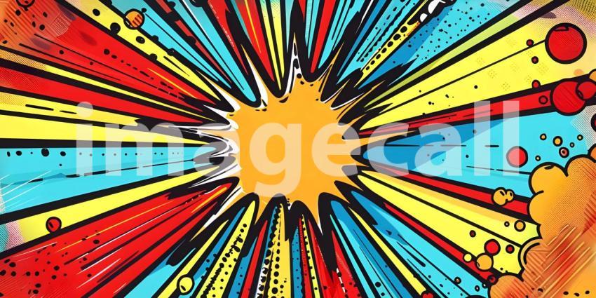 Pop art retro comic background - Ai Generated