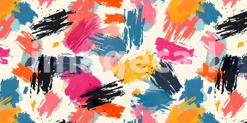 Scribble print seamless pattern background - Ai Generated