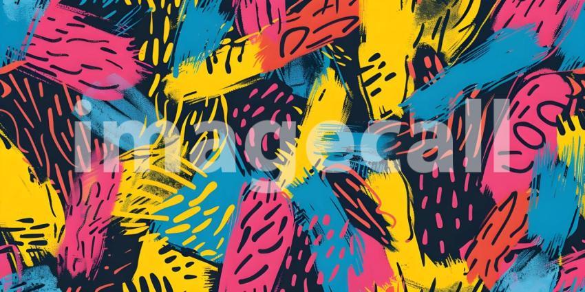 Scribble print seamless pattern background - Ai Generated