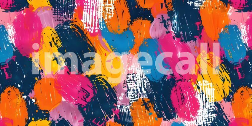 Scribble print seamless pattern background - Ai Generated